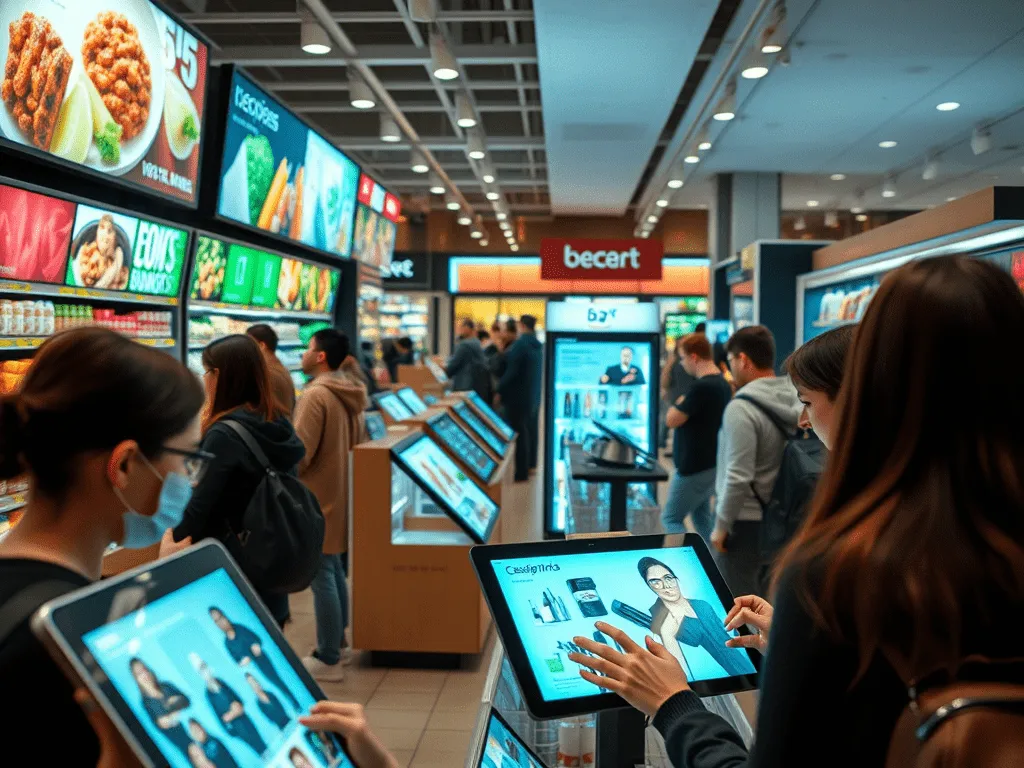 Cartelería digital para interacción con clientes